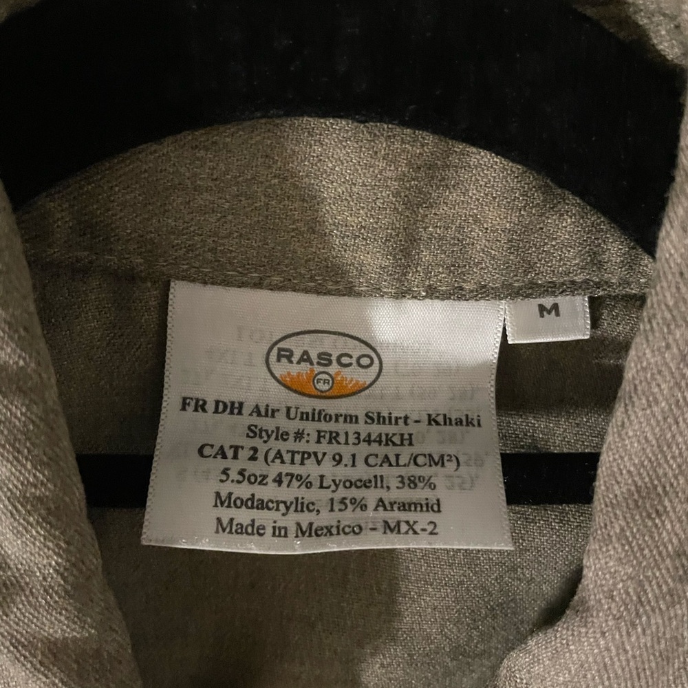 Rasco FR Khaki DH Air Uniform Shirt (M) - Picture 3 of 5